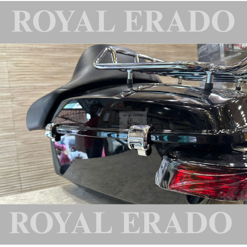 Harley Davidson super meteor 660 sm 650 meteor 350 black rear top box with lock with tail light and chrome carrior and backrest seat also fit to harley 883 harley street 750 harley fat boy harley rod street glide  Avenger Jawa