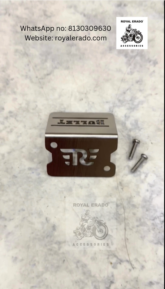 MASTER CYLINDER CAP in chrome FOR ROYAL ENFIELD BULLET CLASSIC ELECTRA STANDARD BS4  BS6