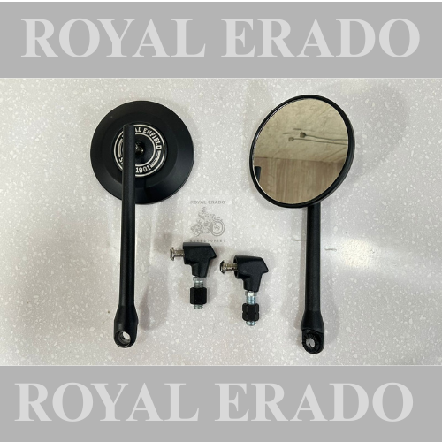 Touring Mirror Black For Royal Enfield Vintage G2 1962 Old Model Bullet 350, Classic, Electra, Standard, Reborn, Battalion, Hunter 350, Meteor 350, And Super Meteor 350