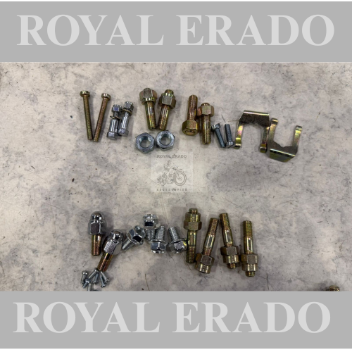 Royal Enfield old model Standard Electra cast iron engine nut bolt kit for vintage G2 1962 old model bullet 350 cast-iron engine, ci engine,