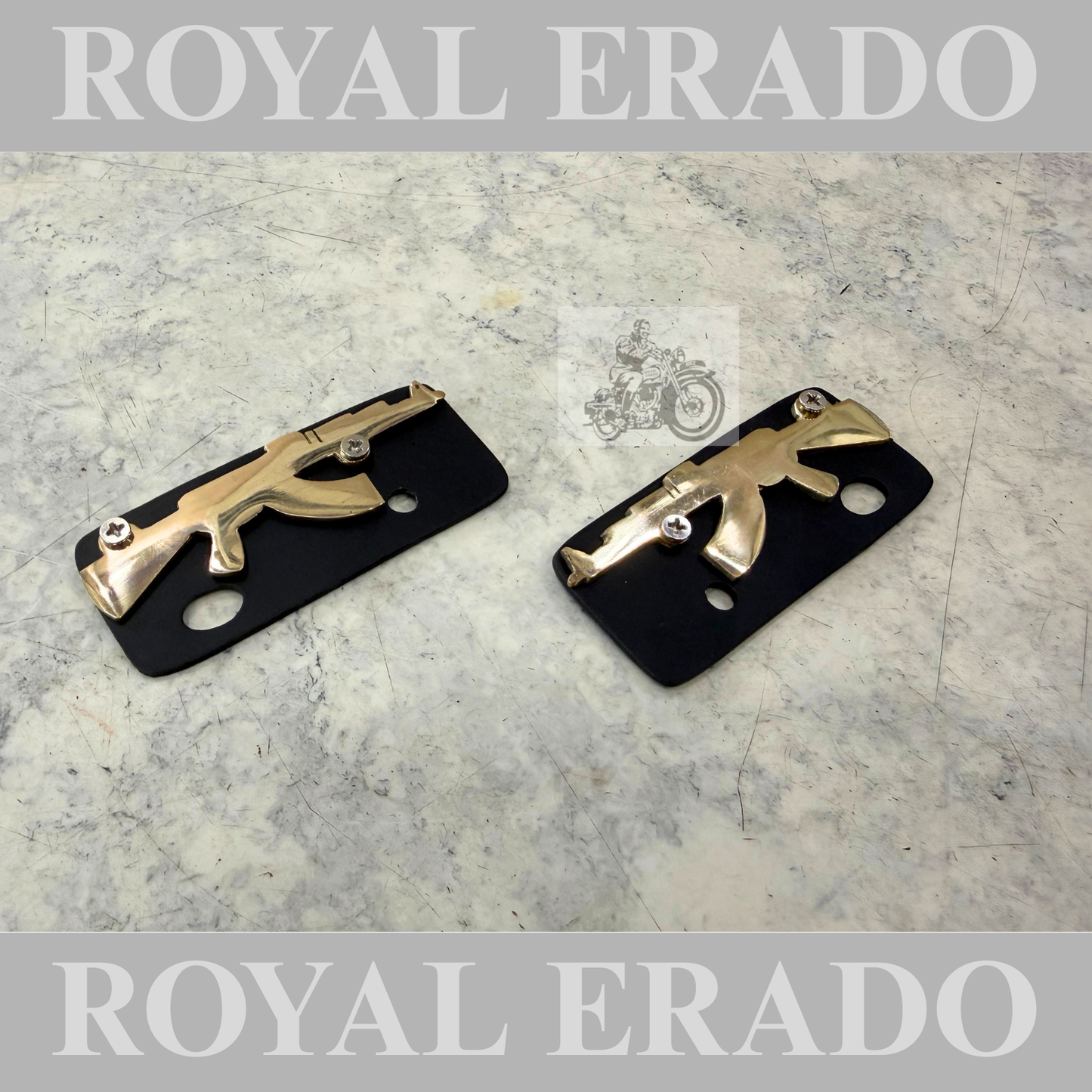 Rear seat handle gun rifle ( Ak47 ) logo monogram badge for rear seat handle for Classic Electra Standard vintage G2 1963 old model bullet 350