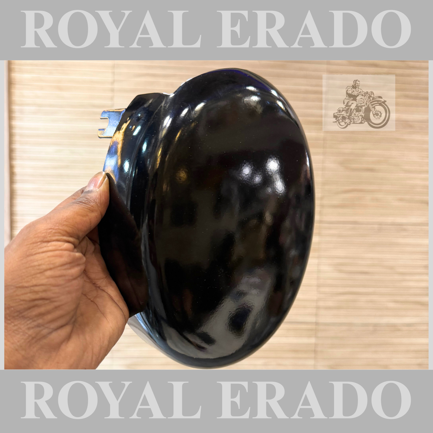 Royal Enfield BS-3 BS-4 Classic Electra Standard oval air filter cover box in black UCE engine.