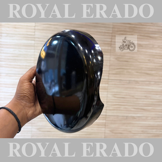 Royal Enfield BS-3 BS-4 Classic Electra Standard oval air filter cover box in black UCE engine.