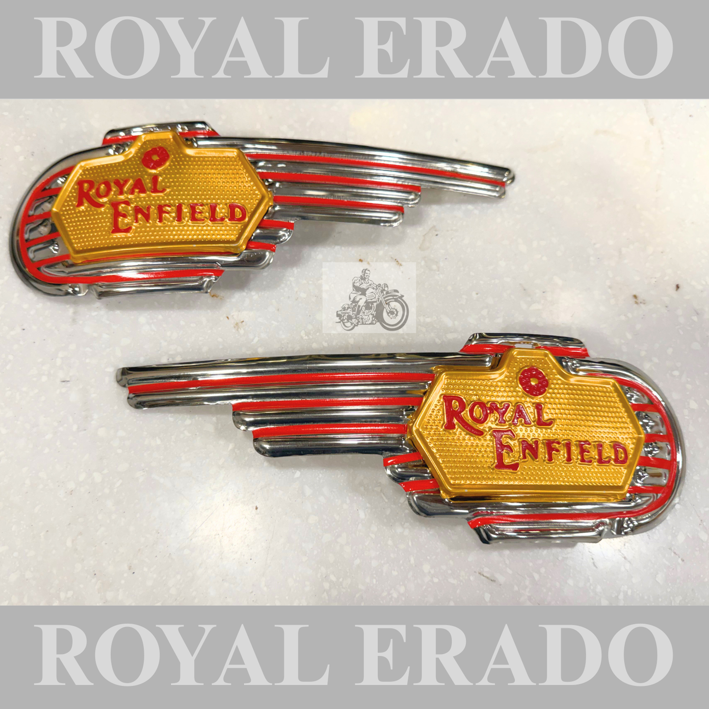 Royal Enfield tank monogram emblem logo for vintage G2 1962 old model Bullet 350 Standard Electra.
