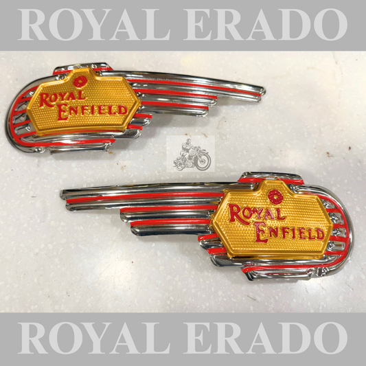 Royal Enfield tank monogram emblem logo for vintage G2 1962 old model Bullet 350 Standard Electra.