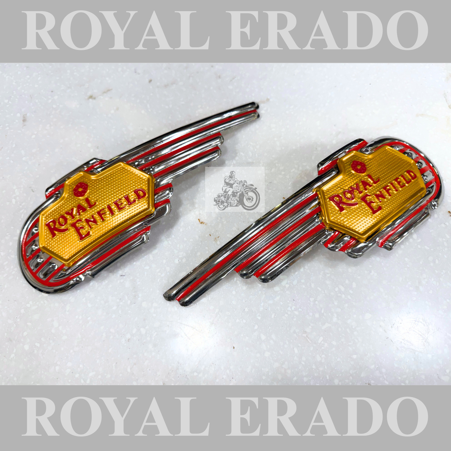 Royal Enfield tank monogram emblem logo for vintage G2 1962 old model Bullet 350 Standard Electra.