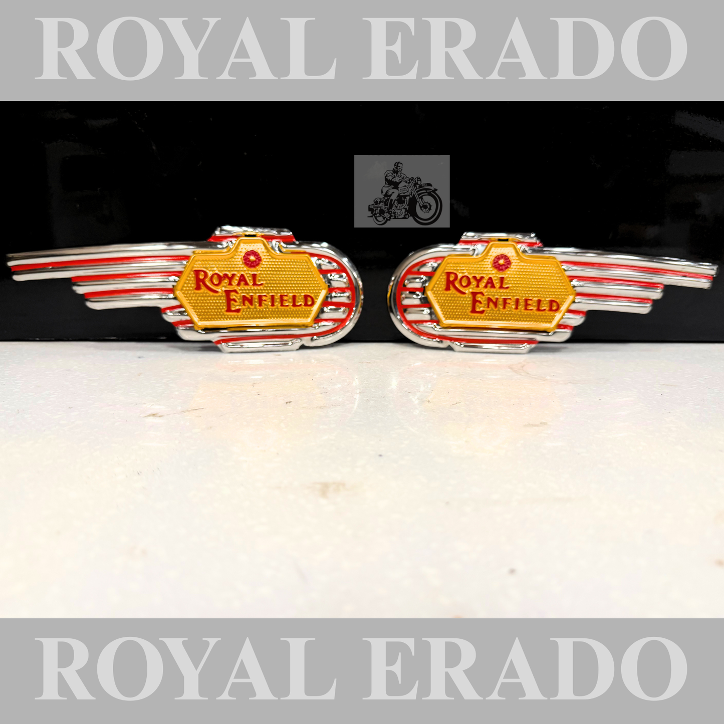 Royal Enfield tank monogram emblem logo for vintage G2 1962 old model Bullet 350 Standard Electra.