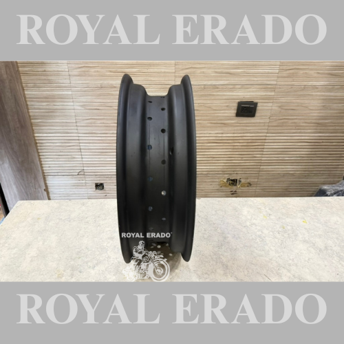17" wheel rim in black 4.5" broad for Royal Enfield Interceptor and Continental GT 650 with 36 holes in wheel rim in MILD -STEEL (iron)