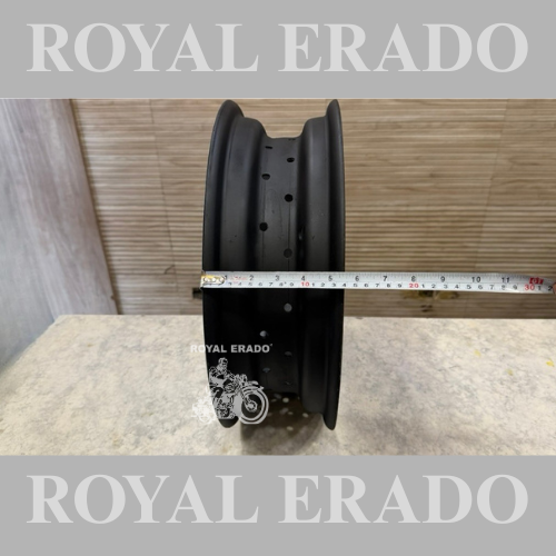 17" wheel rim in black 4.5" broad for Royal Enfield Interceptor and Continental GT 650 with 36 holes in wheel rim in MILD -STEEL (iron)