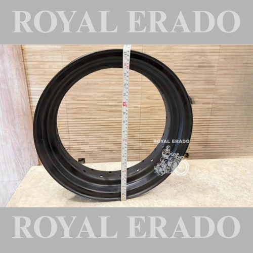 17" wheel rim in black 4.5" broad for Royal Enfield Interceptor and Continental GT 650 with 36 holes in wheel rim in MILD -STEEL (iron)