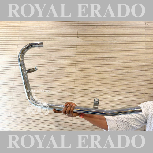Royal Enfield left-side bend pipe for old model cast iron engine Standard Vintage G2 1962 old model Bullet 350 ( for both side silencer /double boar head )