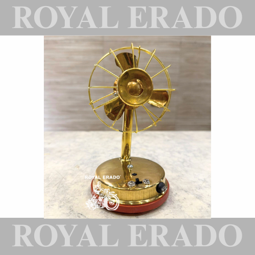 Brass Vintage Antique Fan Miniature for Home Decoration