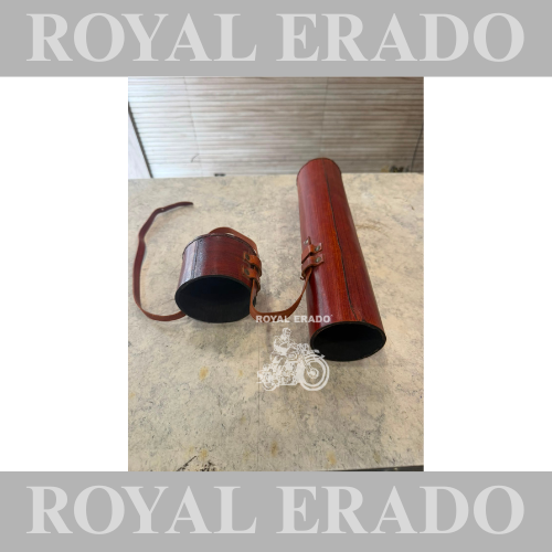 Brass Vintage Antique bottle holder in brown with the Royal Enfield UK East India Company with crown logo