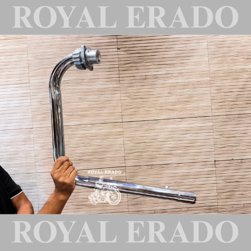 HK Company L-type bend pipe free low chrome for Royal Enfield Classic Electra Standard BS-3, BS-4