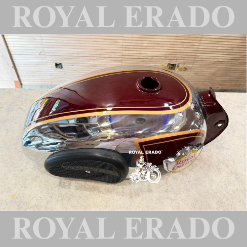 Vintage G2 1962 old model Bullet 350 Standard Electra Classic chrome Maharoon tank before 2012 model with knee pads