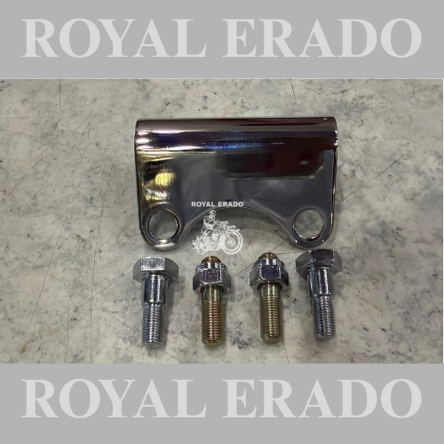 Royal Enfield handle clamp with bolts in chrome for standard Classic Electra vintage g2 1962 old model bullet 350