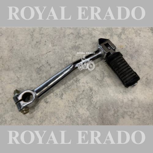 Royal Enfield old model cast iron engine folding kick for Standard and Electra in chrome with rubber