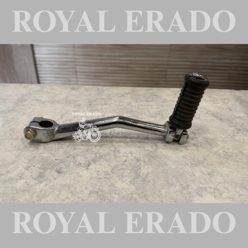 Royal Enfield old model cast iron engine folding kick for Standard and Electra in chrome with rubber