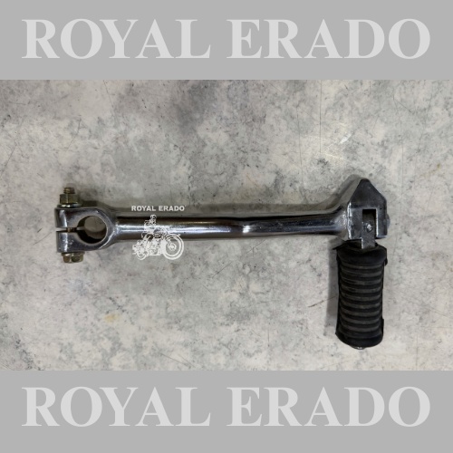 Royal Enfield old model cast iron engine folding kick for Standard and Electra in chrome with rubber