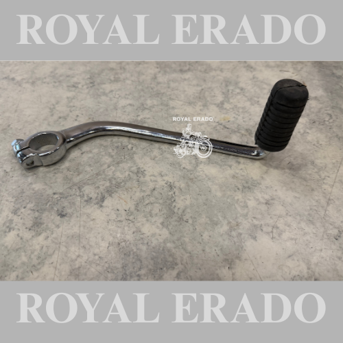 Royal Enfield old model cast iron engine gear lever for 4-speed bike, standard and Electra in chrome with rubber.