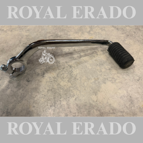 Royal Enfield old model cast iron engine gear lever for 4-speed bike, standard and Electra in chrome with rubber.