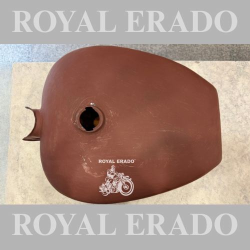 Royal Enfield broad big 18 to 20 litter tank without paint vintage old model g2 1962 style Bullet 350 Standard Electra Classic.