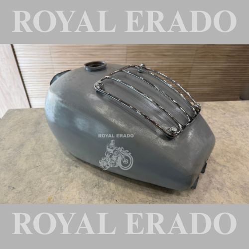 Royal Enfield Vintage Old Model G2 1962 Style Bullet 350 Standard Electra Tank Classic Tank with Chrome Grill without paint.