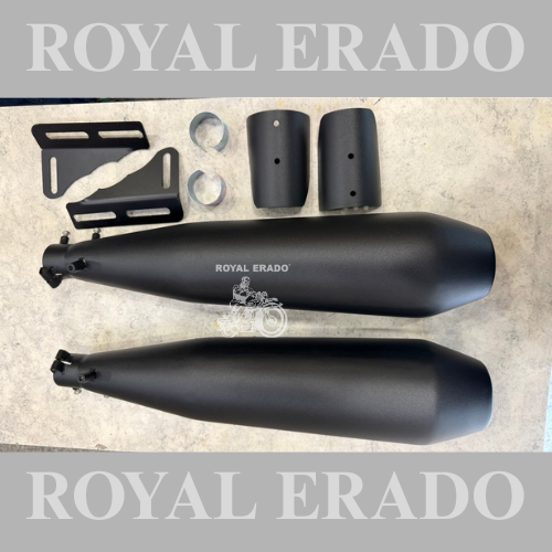 Growler Performance Exhaust Silencer in Stainless Steel Black with DB killer for Shotgun.