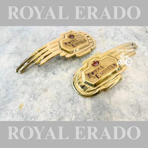 Tank Monogram heavy brass for Royal Enfield for vintage G2 1962 old model Bullet 350 Standard Cast Iron Engine.