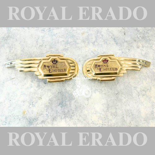 Tank Monogram heavy brass for Royal Enfield for vintage G2 1962 old model Bullet 350 Standard Cast Iron Engine.