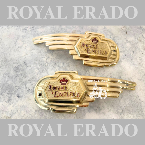 Tank Monogram heavy brass for Royal Enfield for vintage G2 1962 old model Bullet 350 Standard Cast Iron Engine.