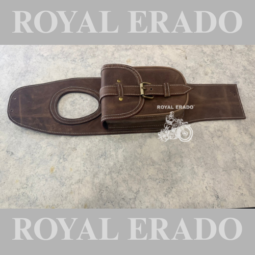 Royal Enfield brown leather tank bag tank cover Tank tidy for Classic Electra Standard Reborn Classic New Battalion Standard.