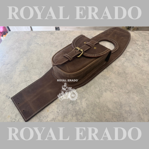 Royal Enfield brown leather tank bag tank cover Tank tidy for Classic Electra Standard Reborn Classic New Battalion Standard.