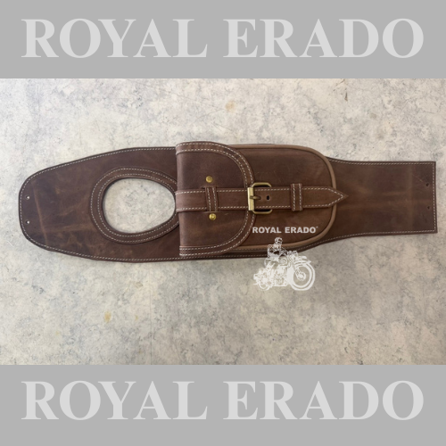 Royal Enfield brown leather tank bag tank cover Tank tidy for Classic Electra Standard Reborn Classic New Battalion Standard.