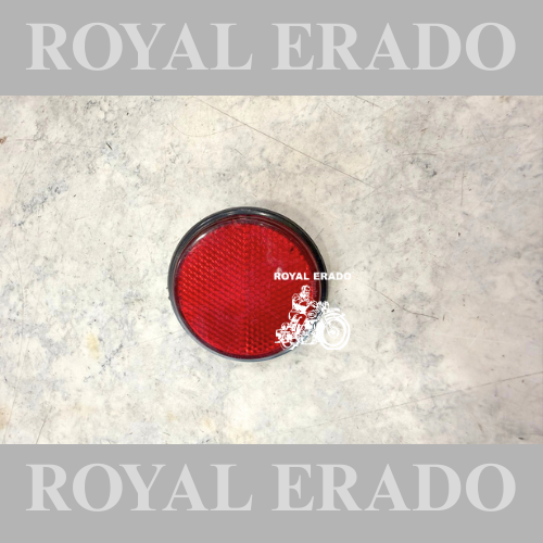 Red Reflector in round for rear number plate fit for Royal Enfield Classic Electra Standard Vintage G2 1962 old model Bullet 350.