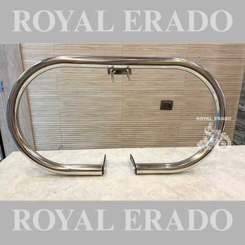 Royal Enfield Oval Leg Guard Chrome in Stainless Steel, heavy-quality non-rustable for vintage G2 1962 Old model Bullet 350 Standard Electra Classic.
