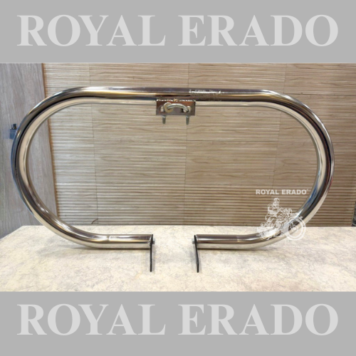 Royal Enfield Oval Leg Guard Chrome in Stainless Steel, heavy-quality non-rustable for vintage G2 1962 Old model Bullet 350 Standard Electra Classic.