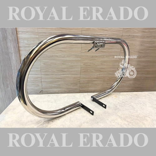 Royal Enfield Oval Leg Guard Chrome in Stainless Steel, heavy-quality non-rustable for vintage G2 1962 Old model Bullet 350 Standard Electra Classic.