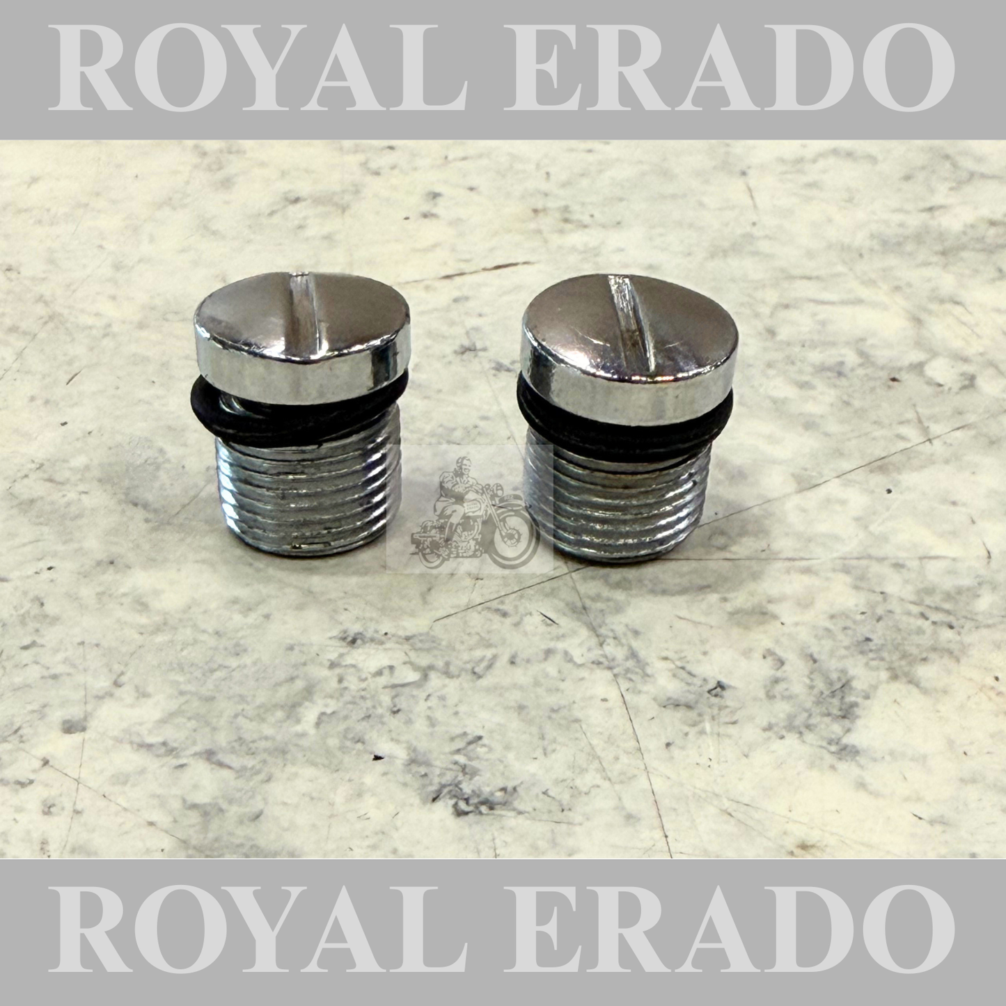 Front Shocker oil nut with O ring for vintage G2 1962 old model bullet 350 Standard Electra cast iron engine.