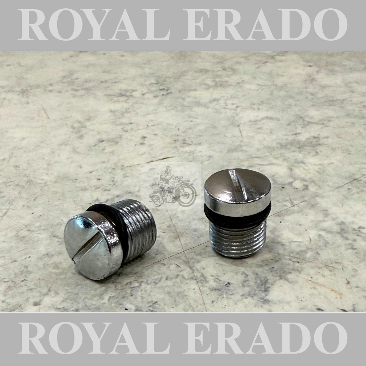 Front Shocker oil nut with O ring for vintage G2 1962 old model bullet 350 Standard Electra cast iron engine.