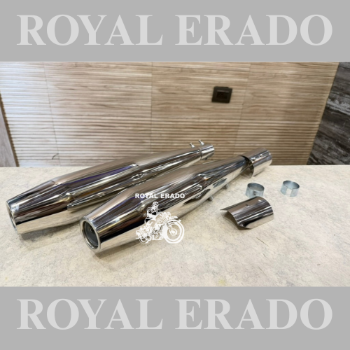 Venom Performance Exhaust Stainless steel Silencer with DB killer D.B killer in chrome for Interceptor / Continental GT 650