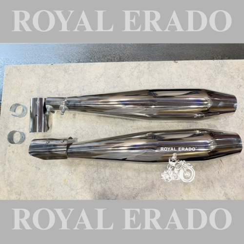 Venom Performance Exhaust Stainless steel Silencer with DB killer D.B killer in chrome for Interceptor / Continental GT 650