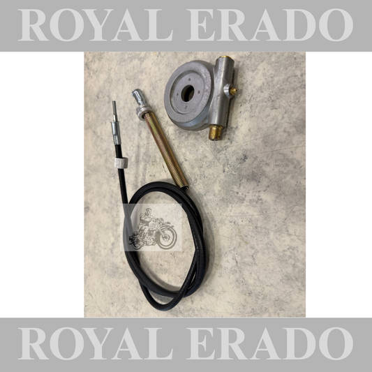 Rear speedometer meter cable rear speedometer box aluminum metal for vintage G2 1962 old model bullet 350 Standard cast iron engine.