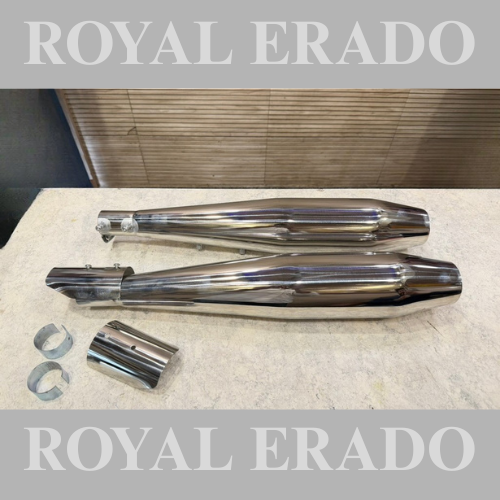 Venom Performance Exhaust Stainless steel Silencer with DB killer D.B killer in chrome for Interceptor / Continental GT 650