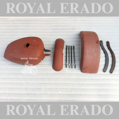 Royal Enfield left-side bend pipe for old model cast iron engine Standard Vintage G2 1962 old model bullet 350 ( for both side silencer /double boar head )