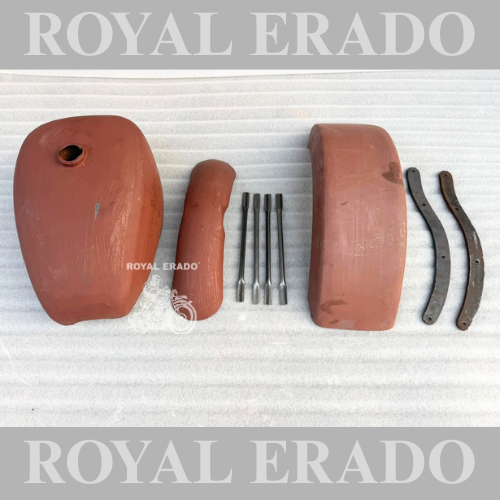 Royal Enfield left-side bend pipe for old model cast iron engine Standard Vintage G2 1962 old model bullet 350 ( for both side silencer /double boar head )