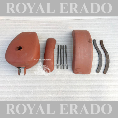 Royal Enfield left-side bend pipe for old model cast iron engine Standard Vintage G2 1962 old model bullet 350 ( for both side silencer /double boar head )