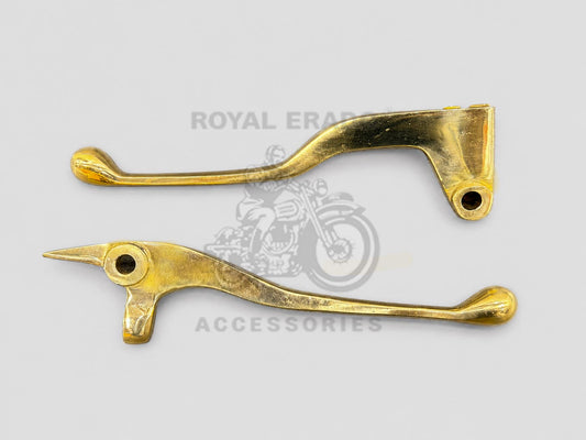 Royal Enfield Electra Standard vintage G2 style KB type non-disc clutch & brake lever in brass