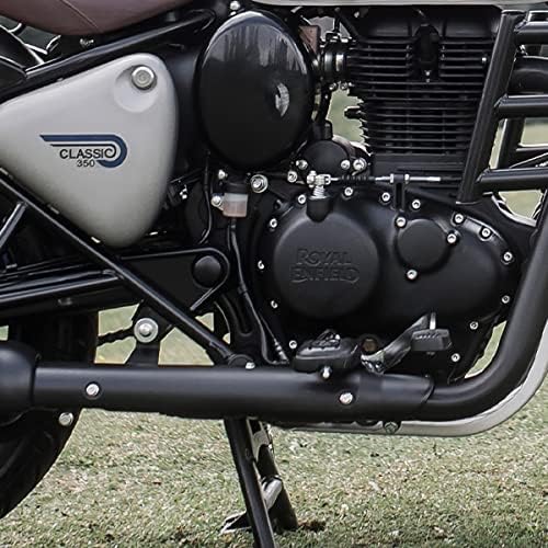 FOOTREST footpad black with re logo in aluminium FOR ROYAL ENFIELD REBORN CLASSIC / METEOR 350 /