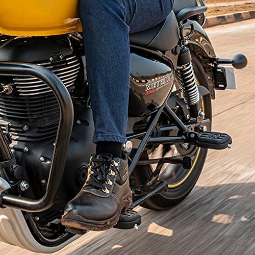 FOOTREST footpad black with re logo in aluminium FOR ROYAL ENFIELD REBORN CLASSIC / METEOR 350 /